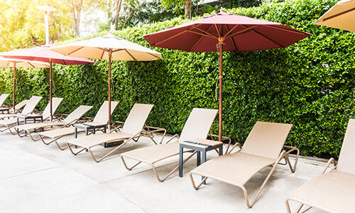 Chair Umbrella Sitting Area